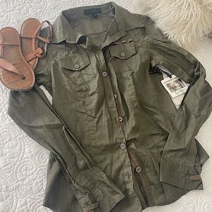 Jessica Simpson Light Button Army Green